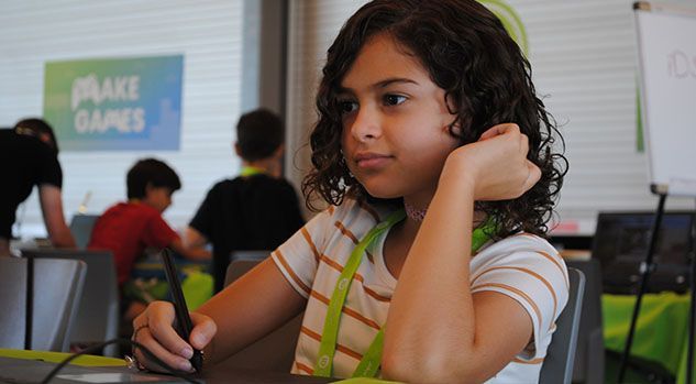 girl drawing on tablet