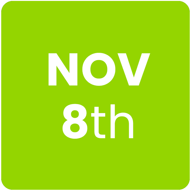 Registration opens Nov 8th